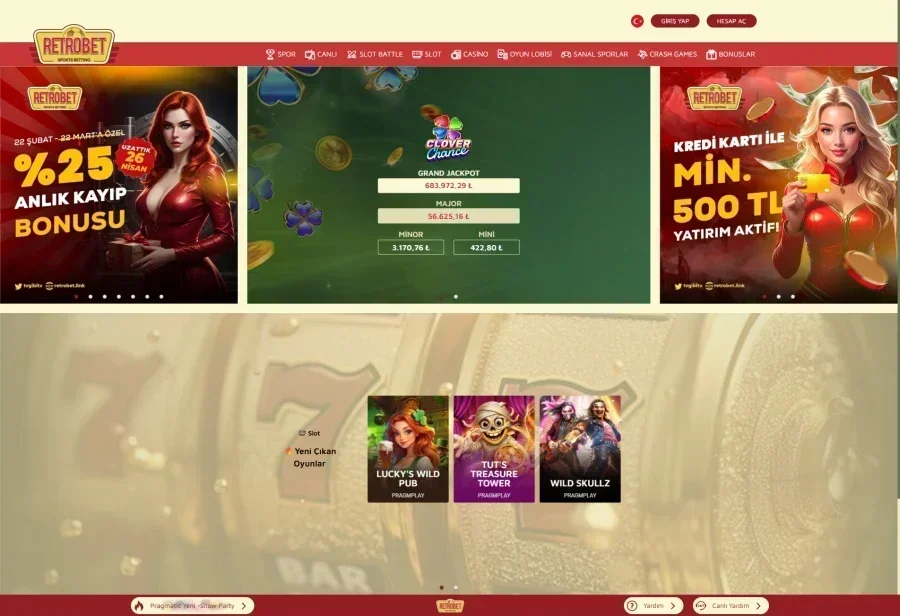 Retrobet ekran görüntüsü
